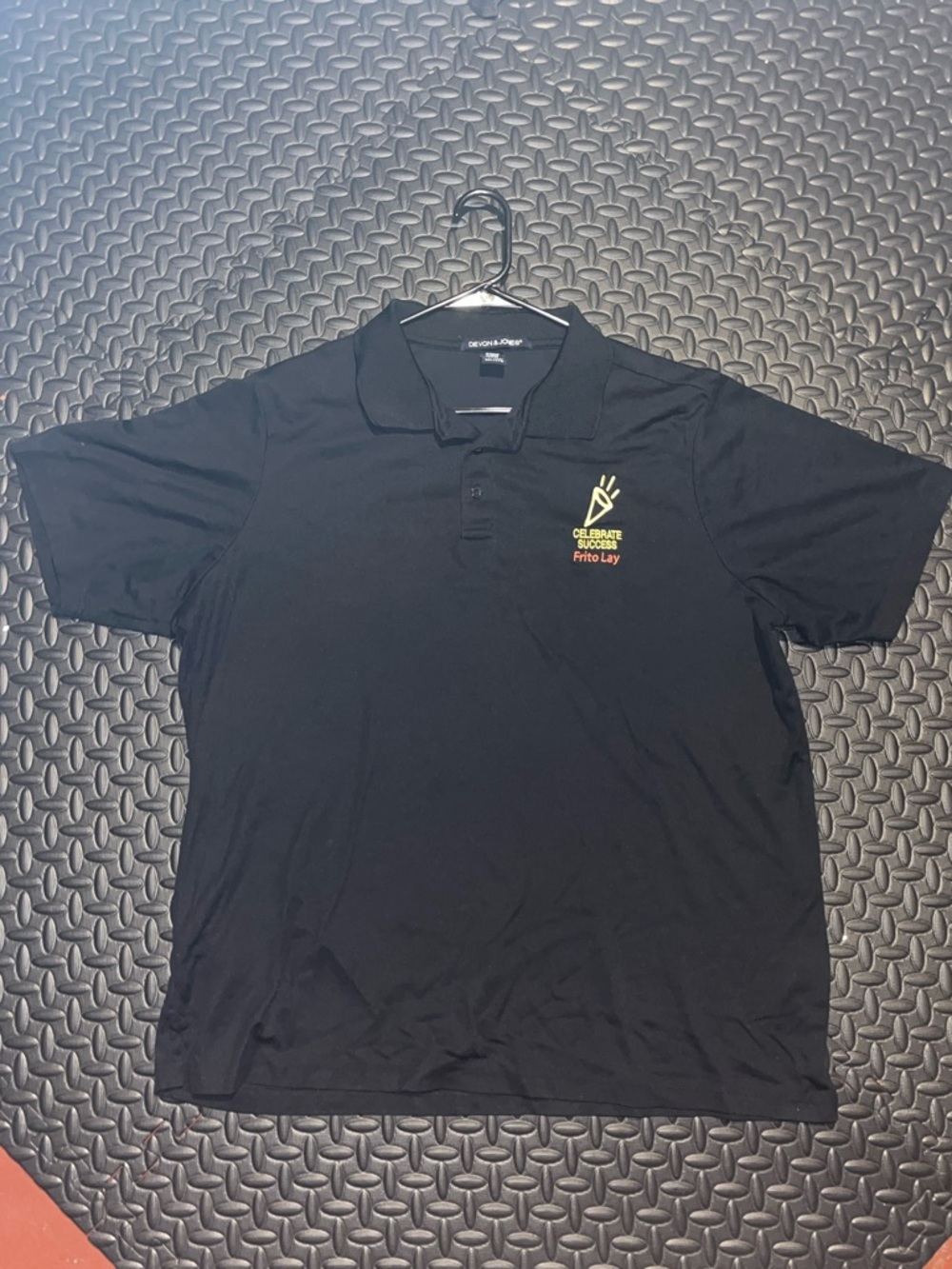 Black Polo Shirt with Branded Chest Logo - Frito Lay Celebrate Success